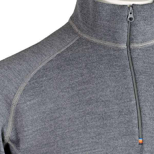 Muske drugi sloj dugih rukava sa zip kragnom Elbrus - 100% ekstra fina merino vuna 10 / 10