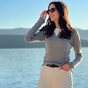 Ženska majica zip kragna dugih rukava Altai - 100% ekstra fina merino vuna
