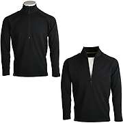 Unisex long sleeve slim fit zip neck top Elbrus - 88% extra fine merino