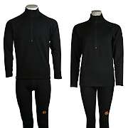 Unisex long sleeve slim fit zip neck top Elbrus - 88% extra fine merino