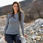 Ženska majica dugih rukava slim fit Altai - 100% ekstra fina merino vuna