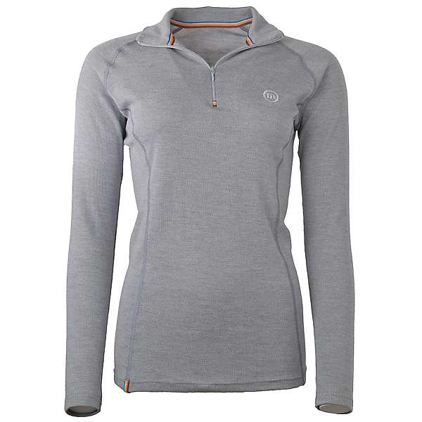 Women's long sleeve zip neck top Altai - 100% extra fine merino 1 / 17