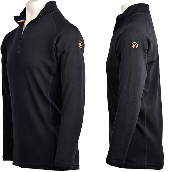Muška majica zip kragna dugih rukava Altai - 100% ekstra fina merino vuna 12 / 16